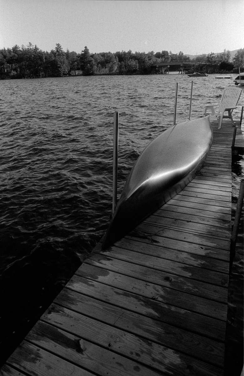 Photo: Canoe - Pier on Lake Winnipesaukee