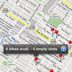 3) Tada! all active stations show on the map, with the number of available bikes and parking slots