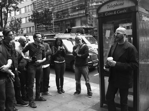 Adam Greenfield and some of the attendees of the first London Systems/Layers urban walkshop
